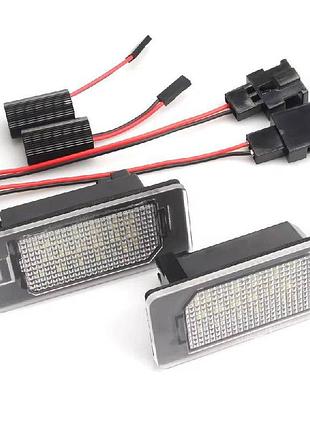 Led підсвітка номера для volkswagen golf 6/7, passat b6/b7, jetta 6, polo, touareg (комплект 2-шт)