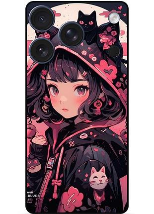 Силіконовий бампер чохол для iphone 17 pro max з малюнком котики аніме
