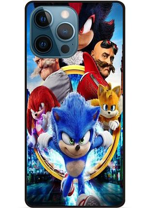 Чехол силиконовый бампер для iphone 16 pro с картинкой соник sonik