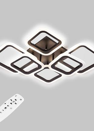 Потолочная led люстра, светильник светодиодный sunlight черный 6325/2+2+2s