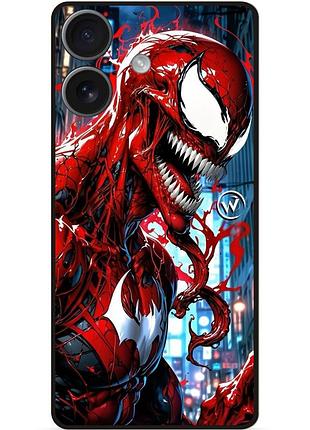 Чехол силиконовый бампер для iphone 17 с рисунком веном venom карнаж