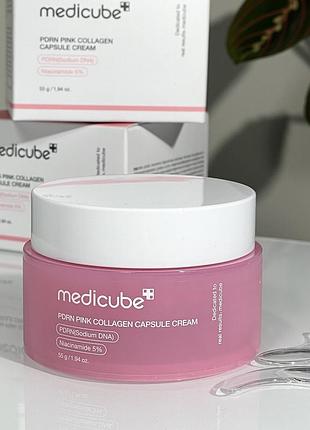 Капсульный крем с коллагеном и полинуклеотидами medicube pdrn pink collagen capsule cream 55 g