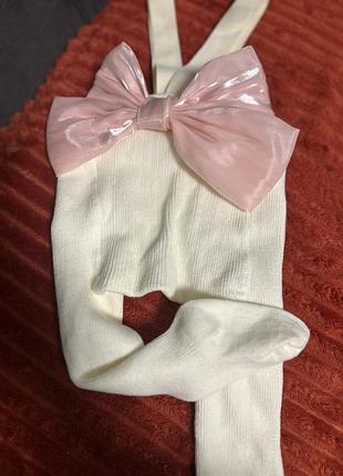 Милі колготки на підтяжках з об’ємним бантиком 🎀