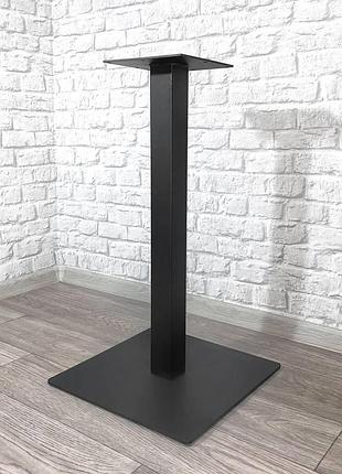 Стойка для кафе одинарная "quadro", (сварная) черный h=720 mm, 400х400х6 mm