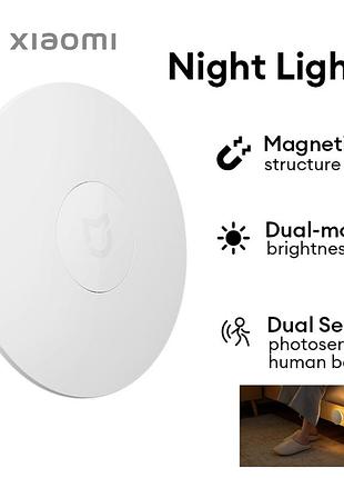 Нічник xiaomi mijia night light 3, 2700k, 600 mah bhr8978gl бездротовий лампочка-світильник датчик руху