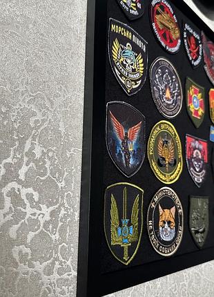Стенд для шевронів у рамці — патч-панель у рамці, патч-борд, панель для шевронів, рамка для нашивок 2