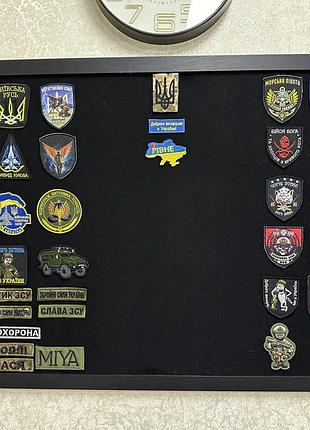 Стенд для шевронів у рамці — патч-панель у рамці, патч-борд, панель для шевронів, рамка для нашивок 7