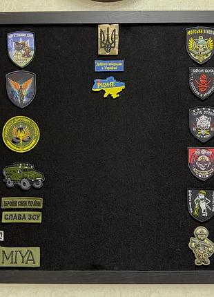 Стенд для шевронів у рамці — патч-панель у рамці, патч-борд, панель для шевронів, рамка для нашивок 8