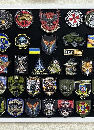 Стенд для шевронів у рамці — патч-панель у рамці, патч-борд, панель для шевронів, рамка для нашивок 9