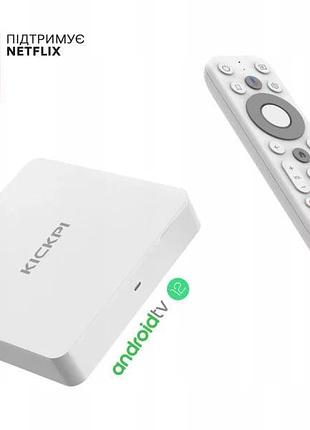 Tv-приставка kickpi kp1 2/32gb netflix, android tv s905y4-b (android smart tv box, смарт тв приставка)
