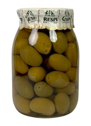 Оливки crespi большие зеленые e olive bella di cerignola giganti, 960 г