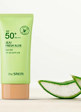 Солнцезащитный гель с алоэ the saem jeju fresh aloe sun gel 50 ml