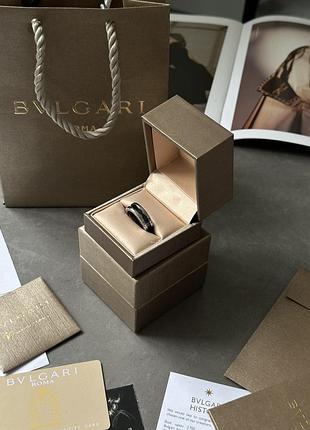👑 bvlgari b.zero1 two-band ring 18k rose gold/black ceramic 17 18
