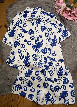 Крутий стильний костюм oversize з принтом на дівчинку 4р next