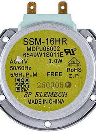 Двигун піддона для нвч-печі lg 6549w1s011e ssm-16hr 5/6r/min 21v 180ma 3w h(шток)=8.5mm
