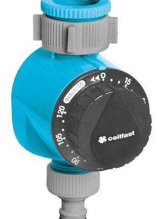 Таймер для поливу cellfast ideal механічний, до 120 хв, підключення 3/4-1"