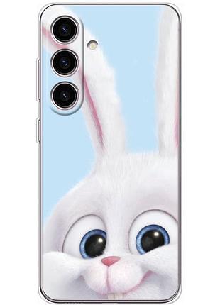 Чехол силиконовый с картинкой на samsung galaxy m56 (m566) (кролик снежок)