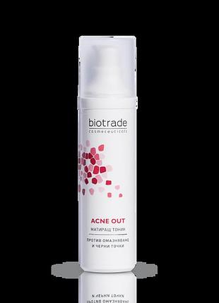 Матувальний тонік для обличчя biotrade acne out mattifying tonic для жирної шкіри та при легких формах акне, 60 мл