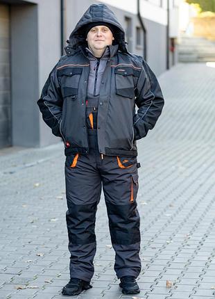 Зимовий робочий одяг комплект польща, спецодяг утеплений, костюм робочий