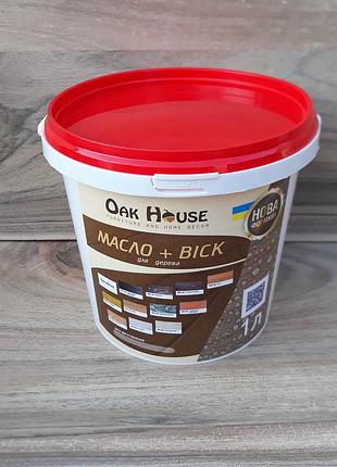 Масло воск oak house для пропитки и обработки дерева 1 л прозрачный