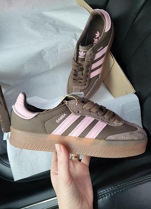 Adidas samba brown pink