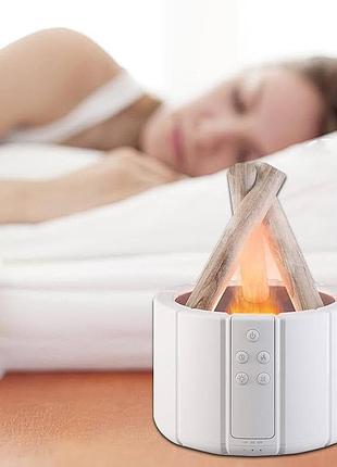 Ультразвуковой увлажнитель воздуха bonfire humidifier ly-651 "костер" с эффектом пламени + пульт, белый