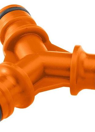 Конектор-трійник для шланга neo tools, 1/2"-3/4" тип у