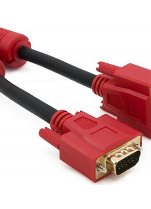 Кабель vga-vga, 3 метра, 28 awg, pvc, 2xferrites – extradigital