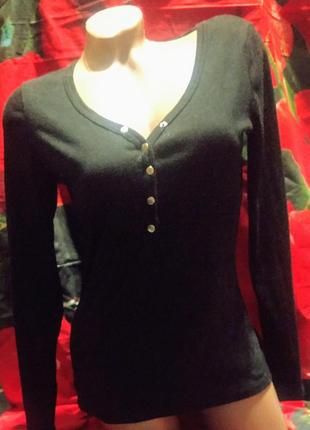Джемпер полувер свитер кофта трикотажная лонгслив черный трикотаж