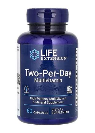 Двухразовый мультивитамин two-per-day multivitamin - 60 caps для поддержки общего здоровья