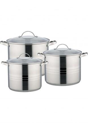 Набор кастрюль con brio cb-1148 (6 пр.)