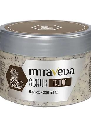 Скраб «тропік» з кокосовою стружкою miraveda 250 г italwax