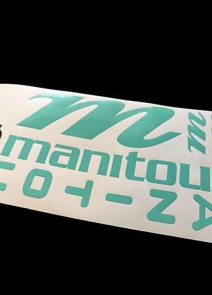 М'ятні бірюзові наклейки на вилку пір'я manitou маніту велосипеда