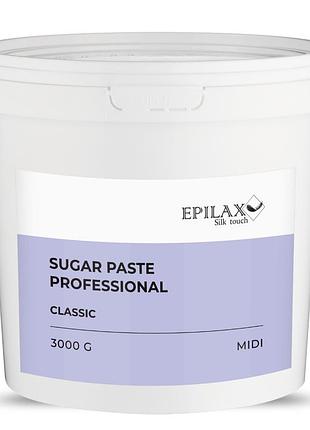 Сахарная паста для шугаринга "midi" epilax silk touch professional sugar paste 3000г