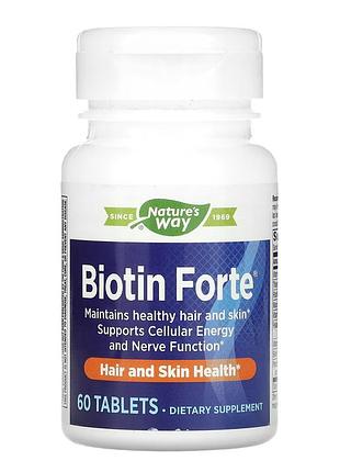 Біотин форте 5 mg biotin forte 5 mg - 60 tabs для зміцнення волосся і нігтів