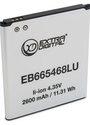 Аккумулятор для samsung galaxy grand 2 duos g7102 2600 mah - eb665468lu – extradigital