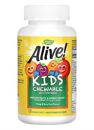Жувальні мультивітаміни для дітей kids chewable multivitamin - 120 tabs orange and berry для дітей