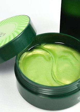 Уценка!!! патчи под глаза bioaqua green moisturizing eye mask с зеленым турмалином