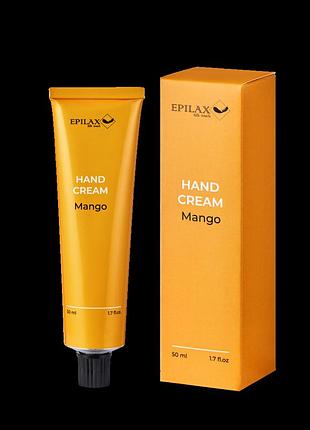 Зволожуючий та живильний крем для рук mango тм epilax silk touch 50 мл