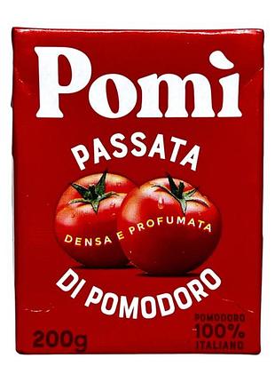 Томатная паста pomi классическая пассата passata di pomodoro, 200 г