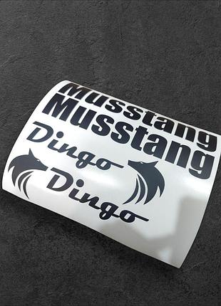 Чорний матовий наклейки на мотоцикл бак-пластик мустанг динго musstang dingo