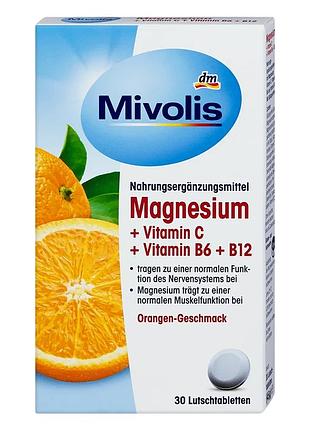 Біологічно активна добавка mivolis magnesium + vitamin c + vitamin b6 + b12, від dm