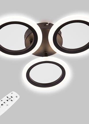 Потолочная led люстра, светильник светодиодный черный sunlight 6326/3s