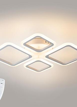 Потолочная led люстра, светильник светодиодный sunlight белый 6325/2+2s