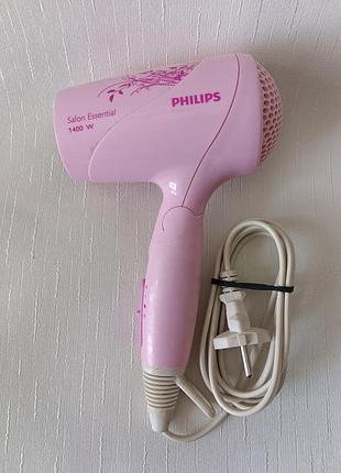 Фен philips salon essential мощностью 1400 вт, модель hp8106/00 предназначен для бережной сушки и укладки волос