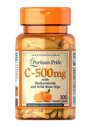 Витамин c vitamin c-500 мг with bioflavonoids and rose hips - 100 капсул