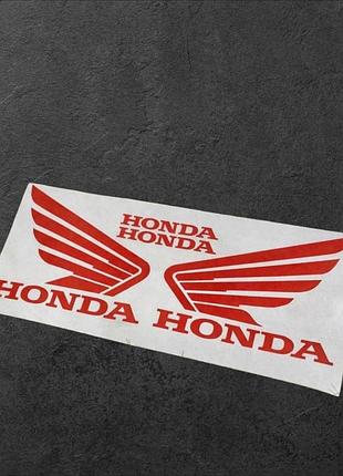 Красный без фона наклейки на мотоцикл бак пластик хонда honda крылья ангела плоттерная порезка пленки