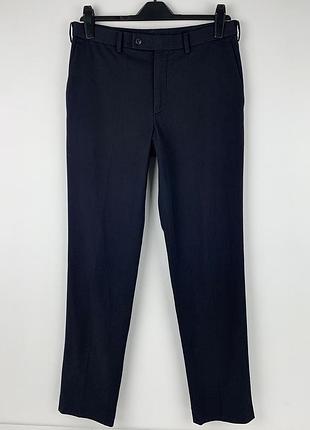 Чоловічі однотонні штани брюки на застібці з кишенями uniqlo heattech розмір 33/34