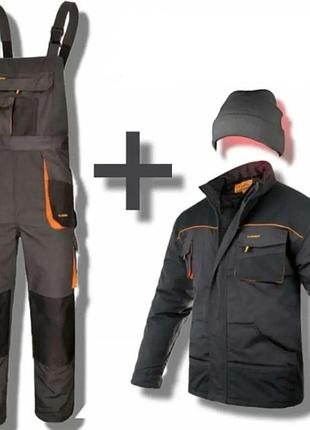 Зимовий робочий одяг комплект польща, спецодяг утеплений, костюм робочий