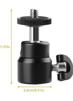 Кульова головка 1/4" на 1/4" для штатива, стійки